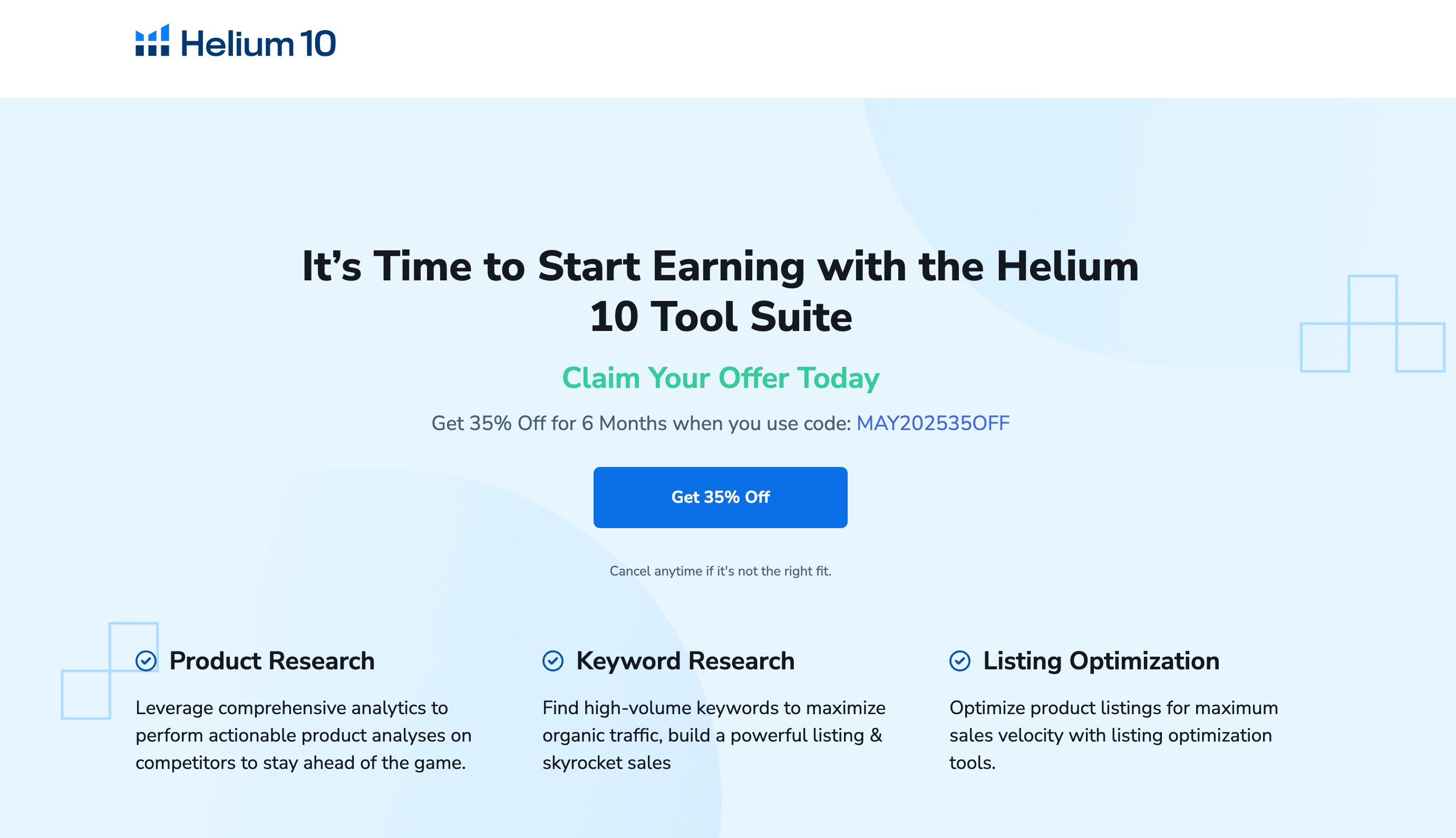 helium 10 discount code 2025,35% off for Platinum plan-图片1